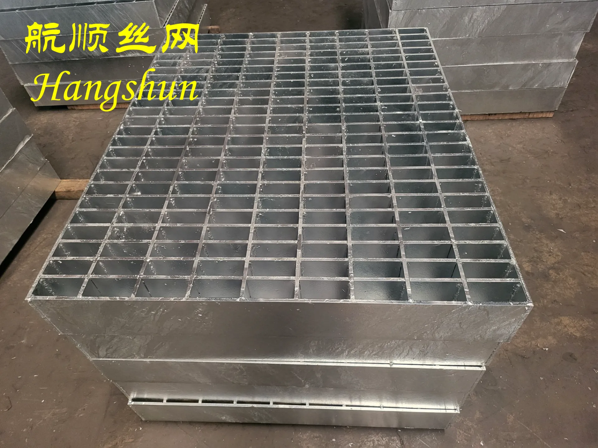 steel grid walkway